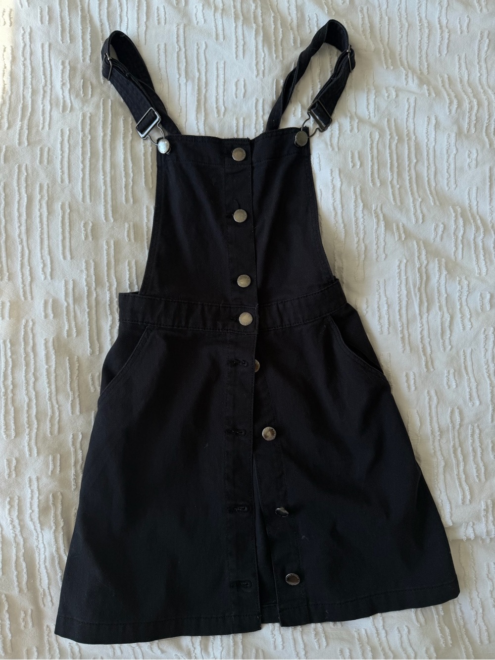 H&M Black Mini Pinafore Dress